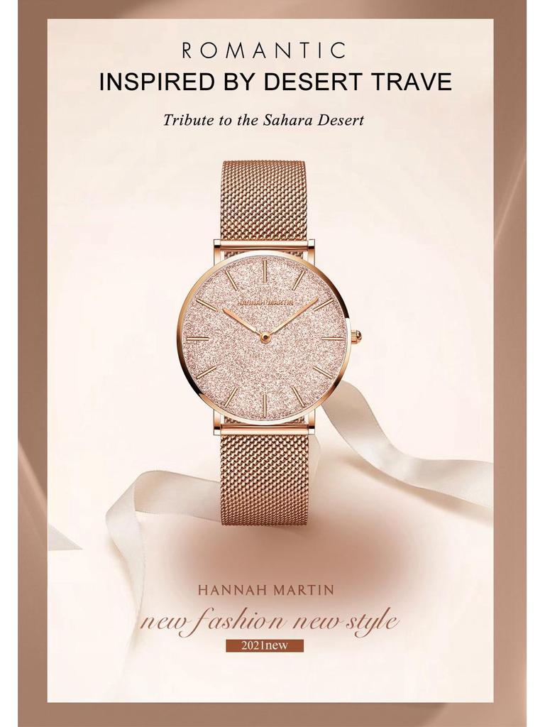 Hannah Martin Women's Waterproof Watch - Japanese Movement, European & American Fashion