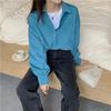 Women's Corduroy Lantern Sleeve Loose Shirt Jacket - 2022 Spring/Autumn Collection