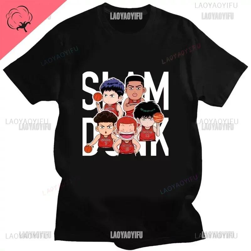 Slam Dunk Movie Co-branded Short Sleeve Tshirt Rukawa Maple Sakuraki Hanamichi Century High Five Cartoon Print Short Sleeve Tops