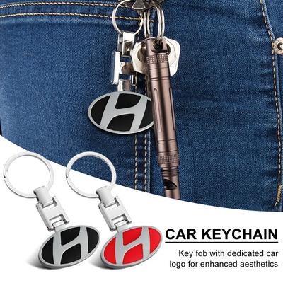 1Pcs Fashion Car Emblem Keychain Key Ring Accessories For I30 Tucson Elantra Venue Palisade Terracan Accent Veloster Sonata
