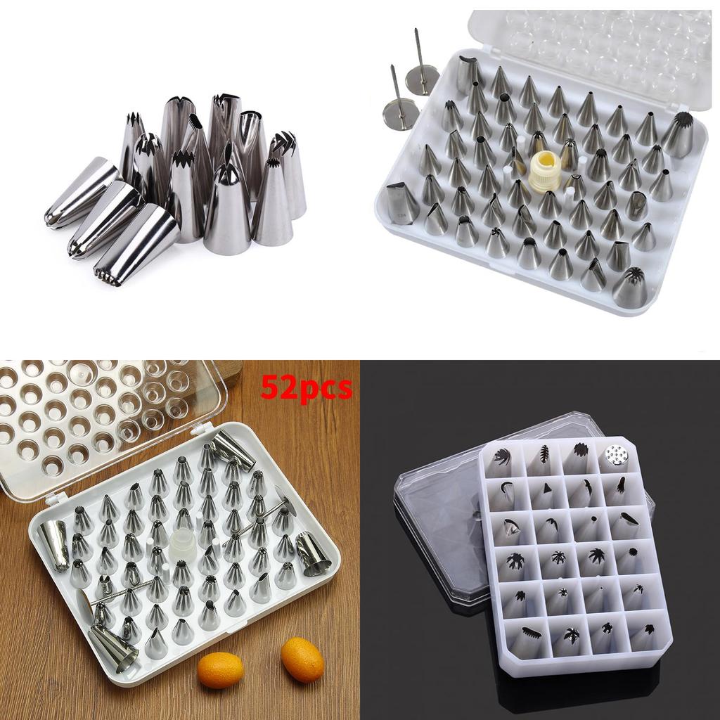 Professional Piping Tips Set For Cakes Cookies And Pastries With Stainless Steel Material For Bakers