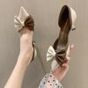 Damen-High-Heels in verschiedenen Farben mit Fliege und schmalem Absatz und spitzer Zehenpartie