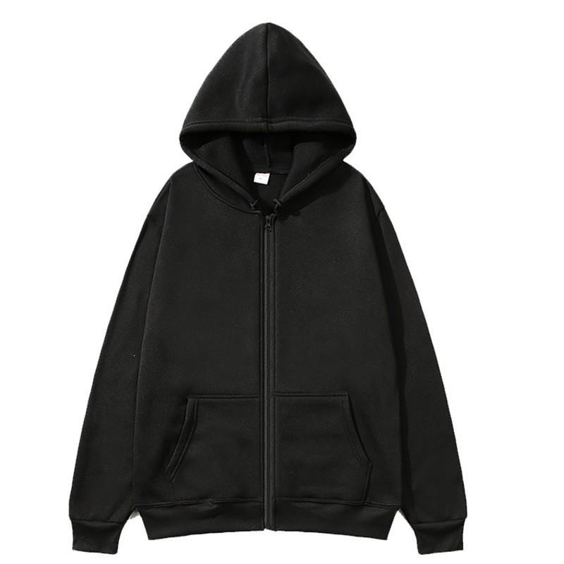 Womens Same Style Zip-Up Hooded Sweatshirt Solid Color Casual Sport Top