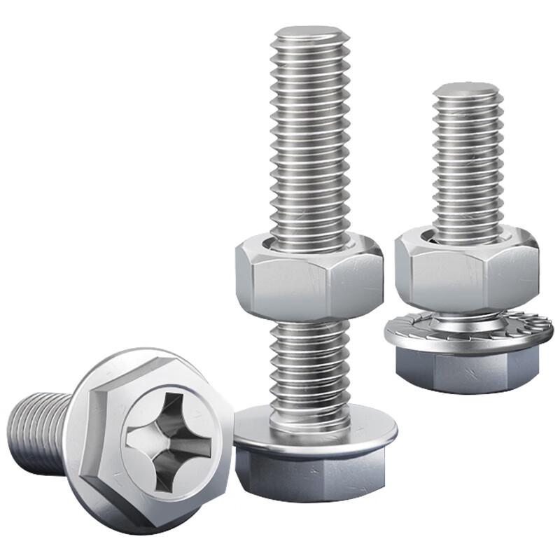 304 Stainless Steel Flange Hex Bolt & Nut Sets