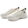New MLB Chunky High Wear Resistant Height Increasing Low Top Chunky Sneakers Unisex White 3ASHUL22N-50WHS