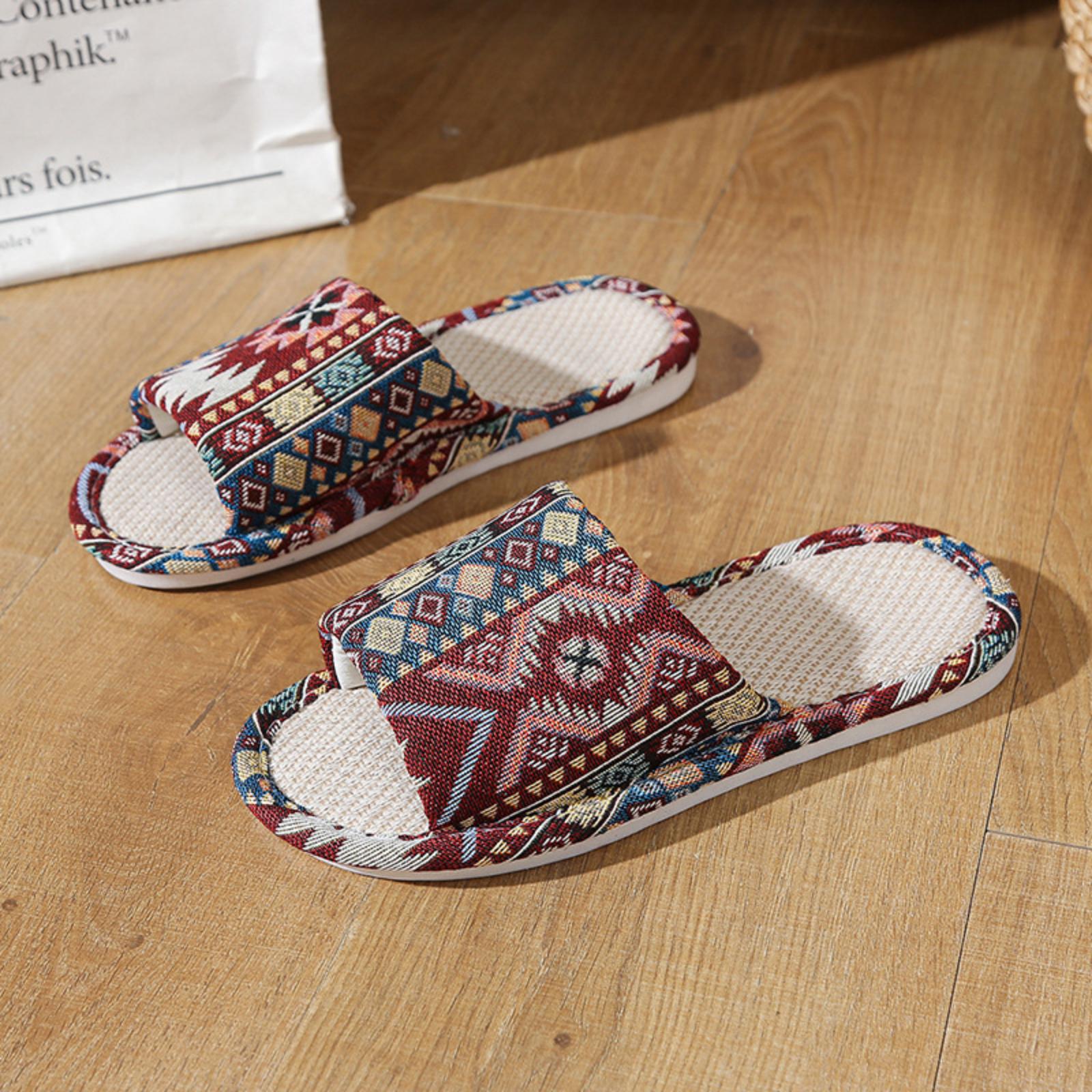 Women s Linen Soft-soled Slippers 36