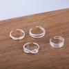 Set of 4 Beach Foot Jewelry Adjustable Toe Rings for Women Girls Vacation Essential Alloy Comfortable Daily Wear