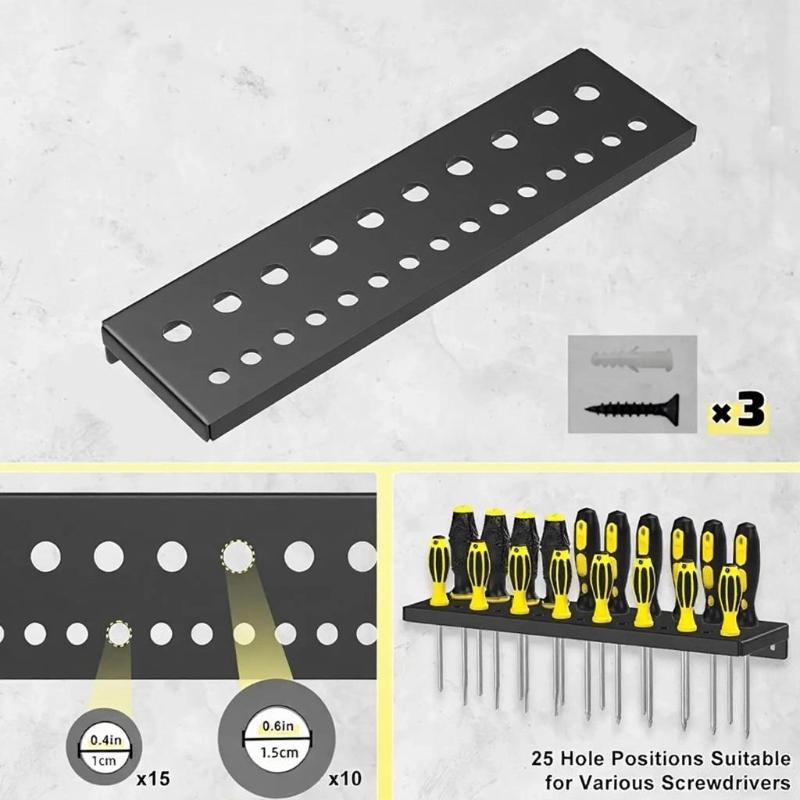 Screwdriver Organizer Wall Mount Tool Storage Rack Screwdriver Pliers Holder Hand Tool Organizer Wall Screwdriver Stand