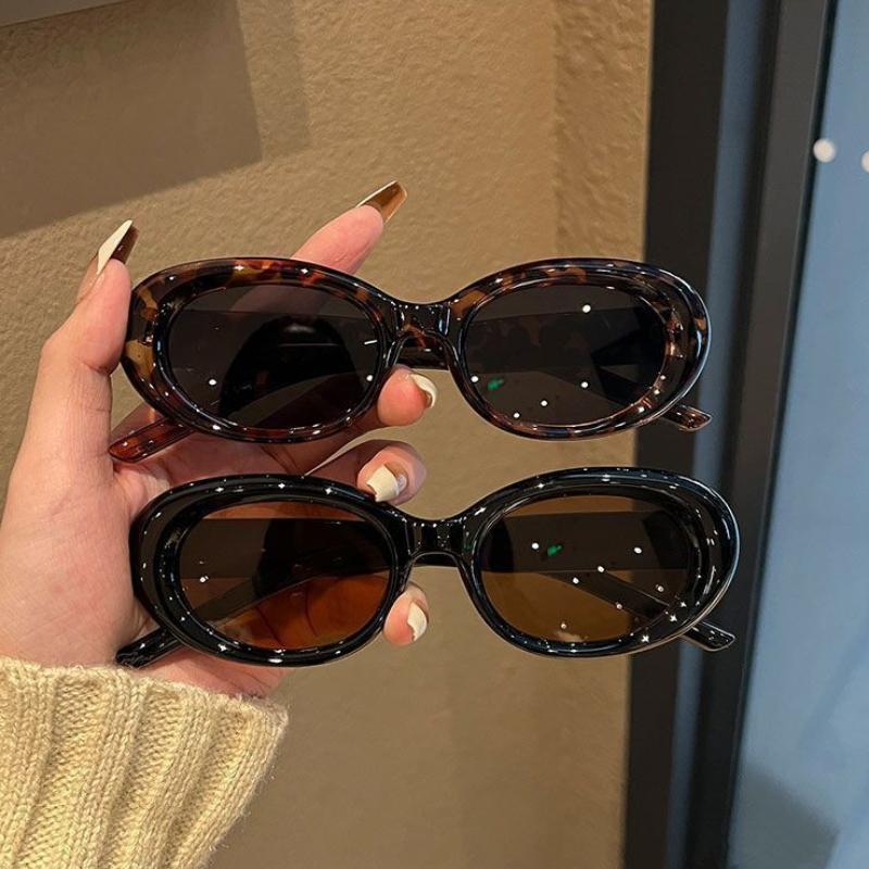 Fashion Sunglasses Unique Oval Sun Glasses Women Goggle Shades Mirror Colorful Y2K Vintage Korean Fashion Trend Jewelry