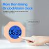 Mini Digital Timer Portable Octagon Touch Control LED Display Flipping Gravity Sensor Rechargeable Time Management Countdown Cooking