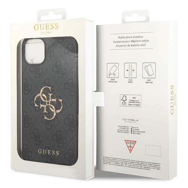 Guess Guhcp15M4Gmggr Iphone 15 Plus/ 14 Plus 6.7 Szary/Grey Hardcase 4G Duże Metalowe Logo