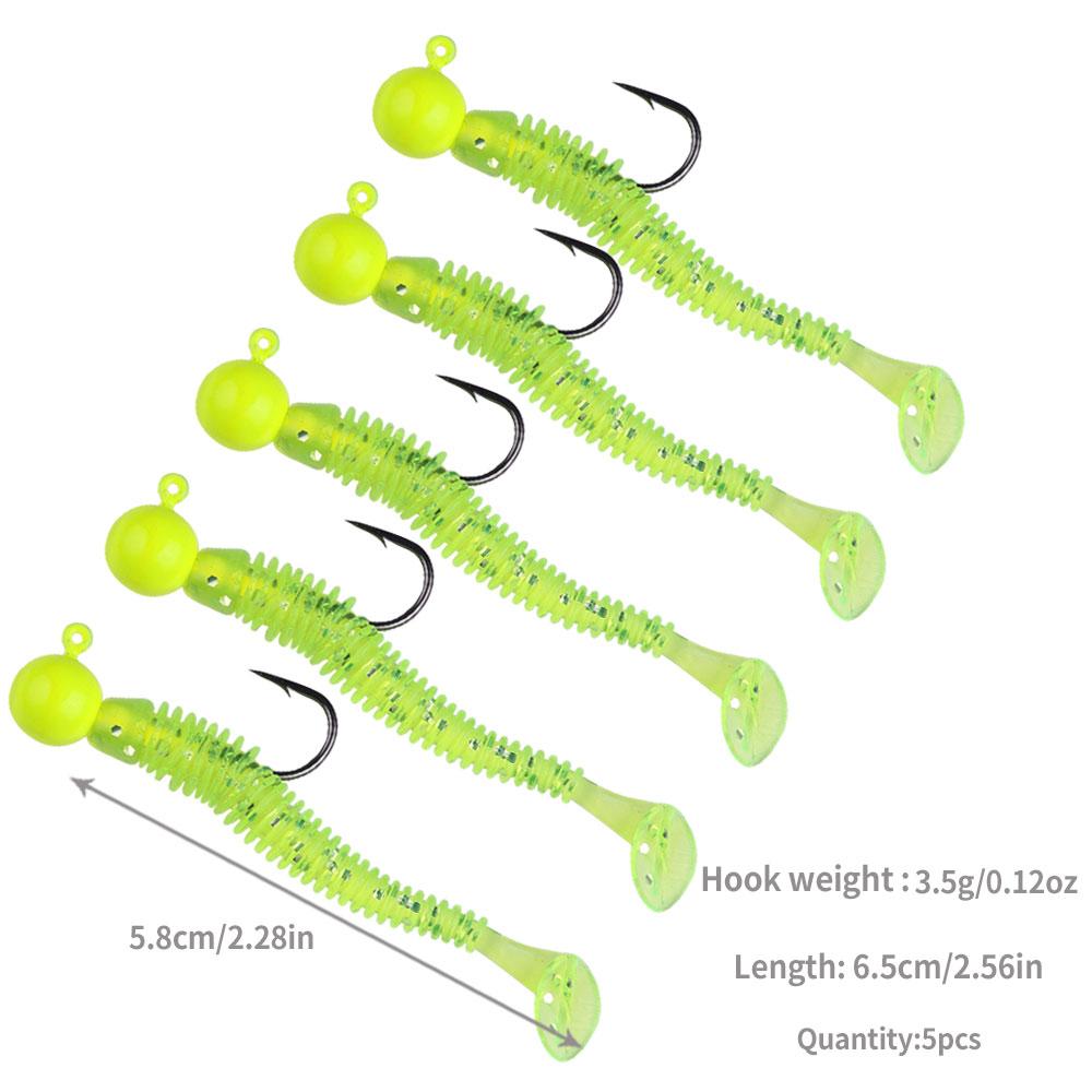 5 szt./4 szt./worek haczyk jigowy z miękką przynętą Pesca Wobler Sztuczna przynęta silikonowa przynęta Okoń Morszczuk Wędkowanie karpiowe miękki ogon przynęta na okonia