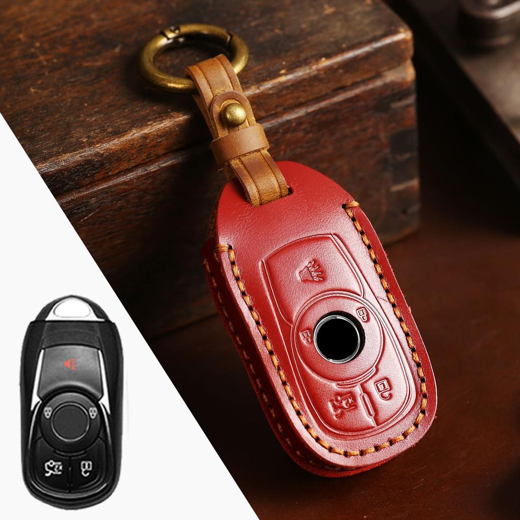 Suitable for Buick Key Case, Envision GL8 Leather Buckle Case, New Regal LaCrosse Cowhide Key Case.