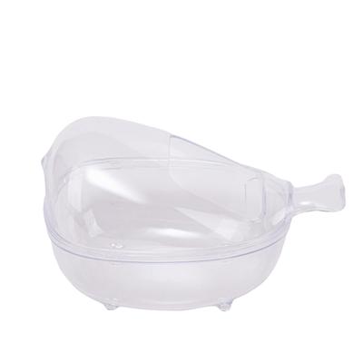 Transparente Hamster-Badebox Spritzschutz Großer Raum Kleine Haustier-Toilette Kunststoff-Sandbadbehälter Haustierreinigung