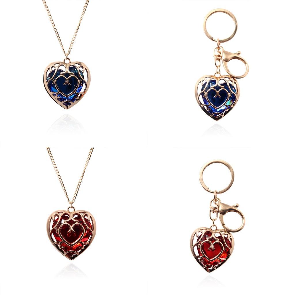 Of The Legend Zelda Hollow Out Heart Shaped Crystal Necklace For Cosplay Anime