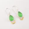 Grüner Katzenaugen-Edelstein 925 Sterlingsilber Schmuck Handgefertigte Ohrringe 1,5" Für Sie EE-162-35