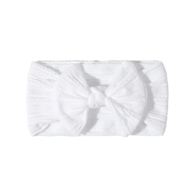 Solid Color Bowknot Baby Headband Sweet Headwear Kids Girls Boutique Elastic Protect Turban Headand Baby Hair Style Accessories