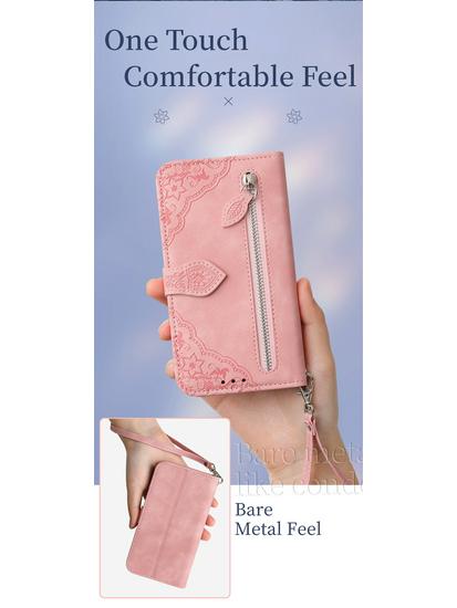 Ulefone Note16/15 Flip pouzdro z embosované kůže se šňůrkou