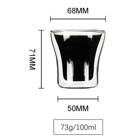 100/200/250ML Prosty Dwuwarstwowy Szklany Kubek Odporny na Ciepło i Zimno Chroniący przed Oparzeniami Kubek do Kawy Mleka Brandy Wina Akcesoria do Kawiarni