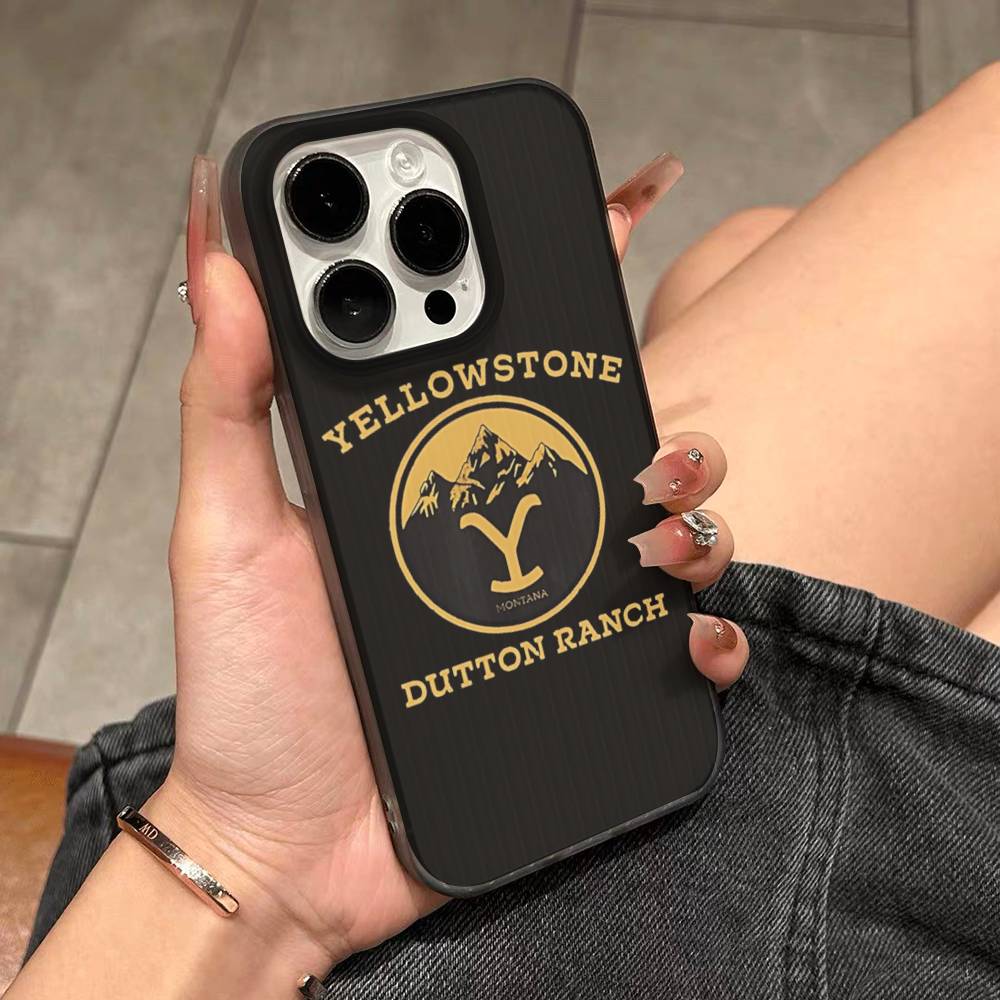 Tv Y-yellowstoneS Logo For Phone 17 16 15 14 13 12 11 Pro Max Plus Pro Air Phone Case Corrugated Stripe Back Cover