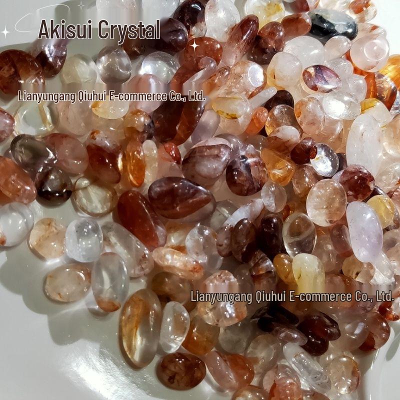 Natürlicher Roter Phantomquarz-Kristall: Rohstein zum Reinigen, Entmagnetisieren, für Aquarien, Blumentöpfe und Buddha-Opfergaben