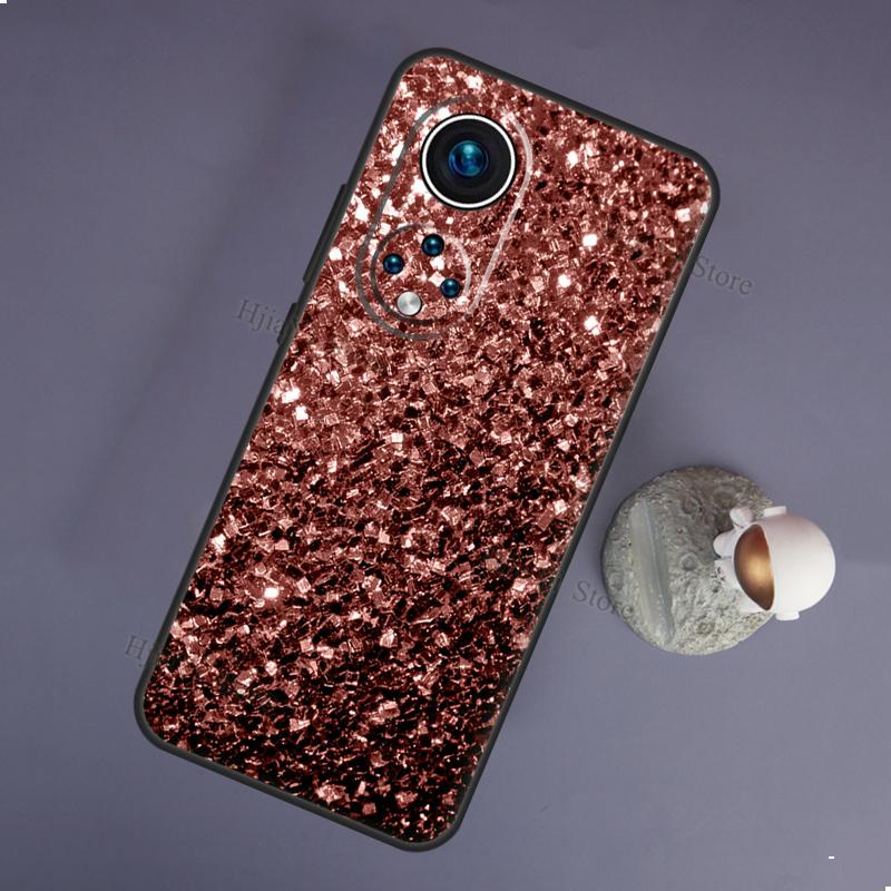 Aqua Blue Rainbow GLITTER SPARKLES For Huawei P20 P30 P40 Lite Pro Nova 5T Nova 9 P Smart 2019 Case For Honor 50 Lite Cover