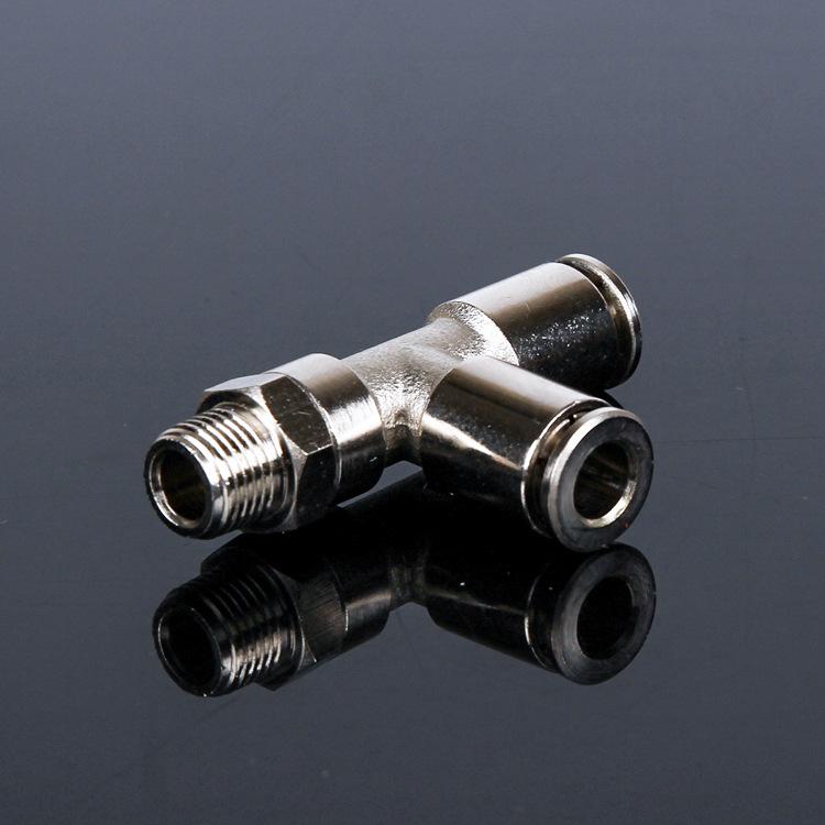 All-Copper High-Temperature T-Type Three-Way Side Thread Pneumatic Connector TKC-PD 4 6 8-02 03 04