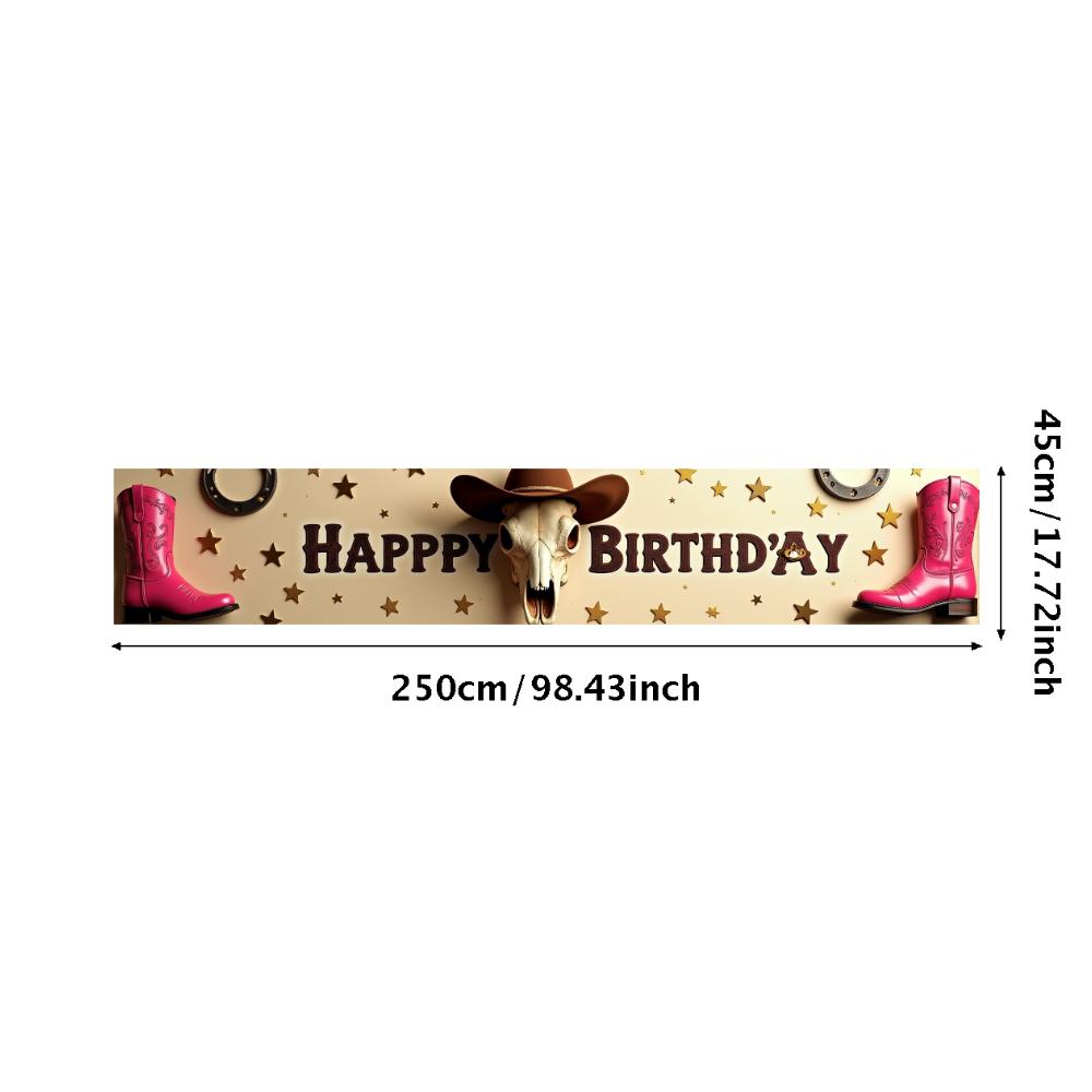 

Decorations Party Backdrop Birthday Banner Photography Prop For Western Party Birthday Celebration Photography
