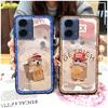 Phone Pouch Couple Phone Case For MOTO G24 Power TPU Soft case Shockproof Durable Waterproof Cartoon Cute Protective