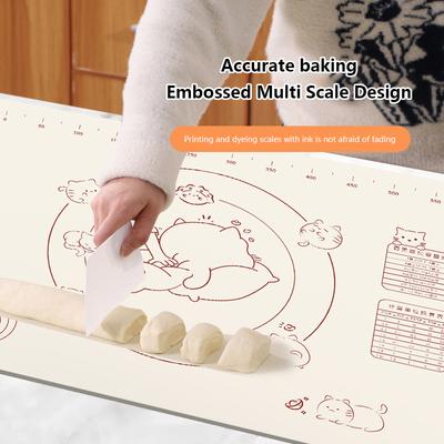 70*50Cm Silicone Pad Kneading Mat Non-Stick Baking Mat Sheet Kneading Dough Mat For Kitchen Rolling Pizza Dough Cooking Sheet