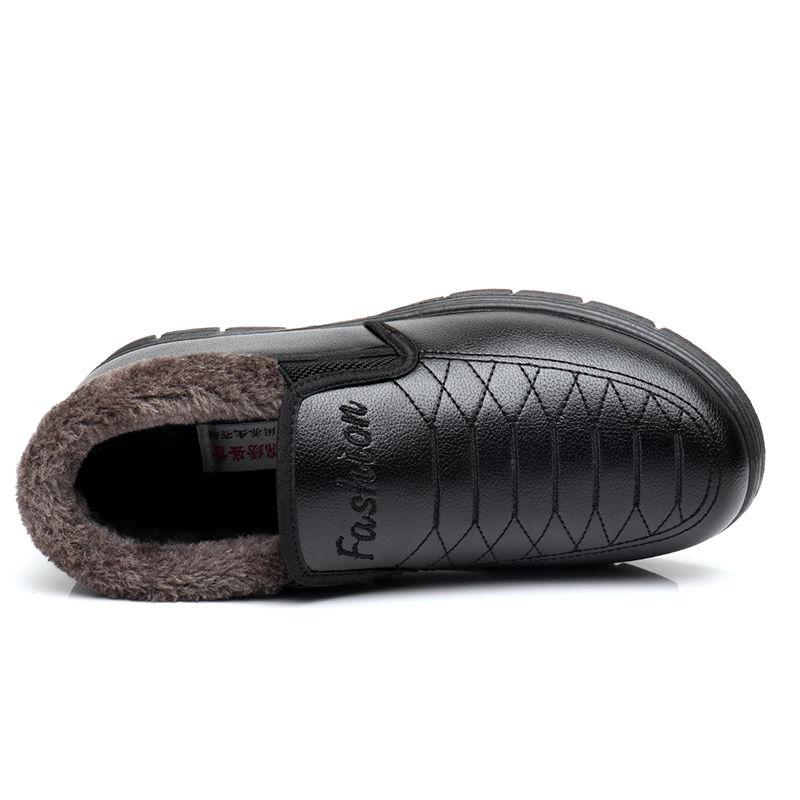 Men Winter Ankle Snow Boots Warm Plush Sneakers Sports  Outside Casual Comfort Warm Velvet Shoes for Men Fur Boots