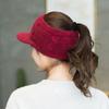 Knitted Duck Tongue Empty Top Hat Women's Autumn and Winter Warm Baseball Hat Trendy Girl Student Cycling Wool Hat