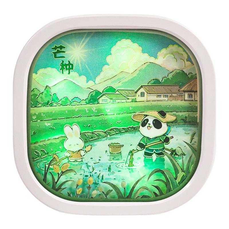 3D Luminous Refrigerator Magnet: 24 Solar Terms Scenic Souvenir