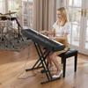 Weighted Digital Piano, 88 Keys Fully Weighted, Electric Piano Dual Keyboard & Speakers with X Stand, Sustain Pedal, Recording Function, 280 Tones,