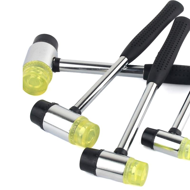 1 Pair Of Double Face Tap Rubber Hammer Head 25Mm 30Mm 35Mm 40Mm 45Mm Yellow Black Hammer Replacement Striking Head