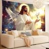 Jesus Wandbehang Heiliger Geist Taube Galaxie Hintergrund Religiöse Wandkunst Wandteppich für Wohnzimmer Schlafzimmer Heimdekoration