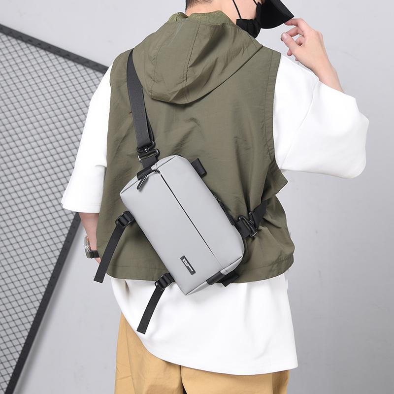 Multifunktionale Herren-Brusttasche Große Kapazität Reise-Umhängetasche Leichte wasserabweisende Nylontasche