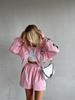 Fashion Women's Long Sleeve Zip Up Sports Cardigan Jacket with Shorts Set,  Quick Dry Breathable Workout Running Attire