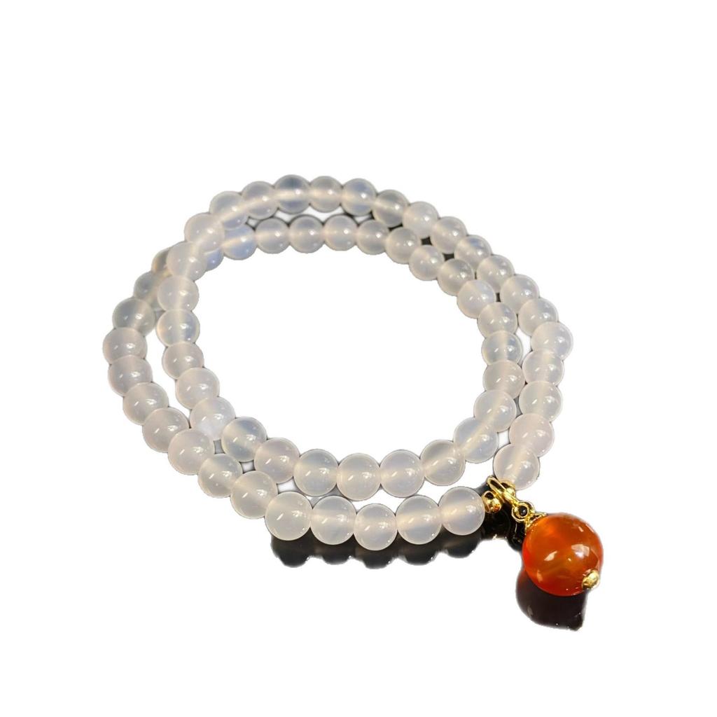 Jingxi Kristall Rot-Weißer Achat DIY Armband: Damenmode 2025