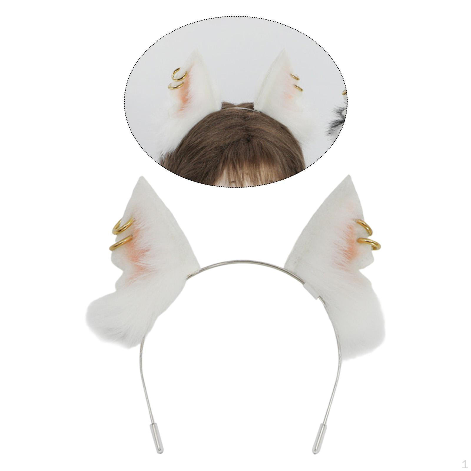 

Животное Ухо Повязка Кукольный Костюм Аксессуар Милый Обруч Для Волос Ручной Работы Головной Убор Для Танцев Смешные Подарки Вечеринка White