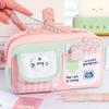 Cute Kitten Pencil Case Color-blocking Stationery Pouch Multi-functional Pen Bag  School Supplies
