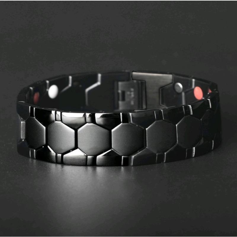 Men s detachable magnetic bracelet stainless steel bangle hexagonal energy bracelet