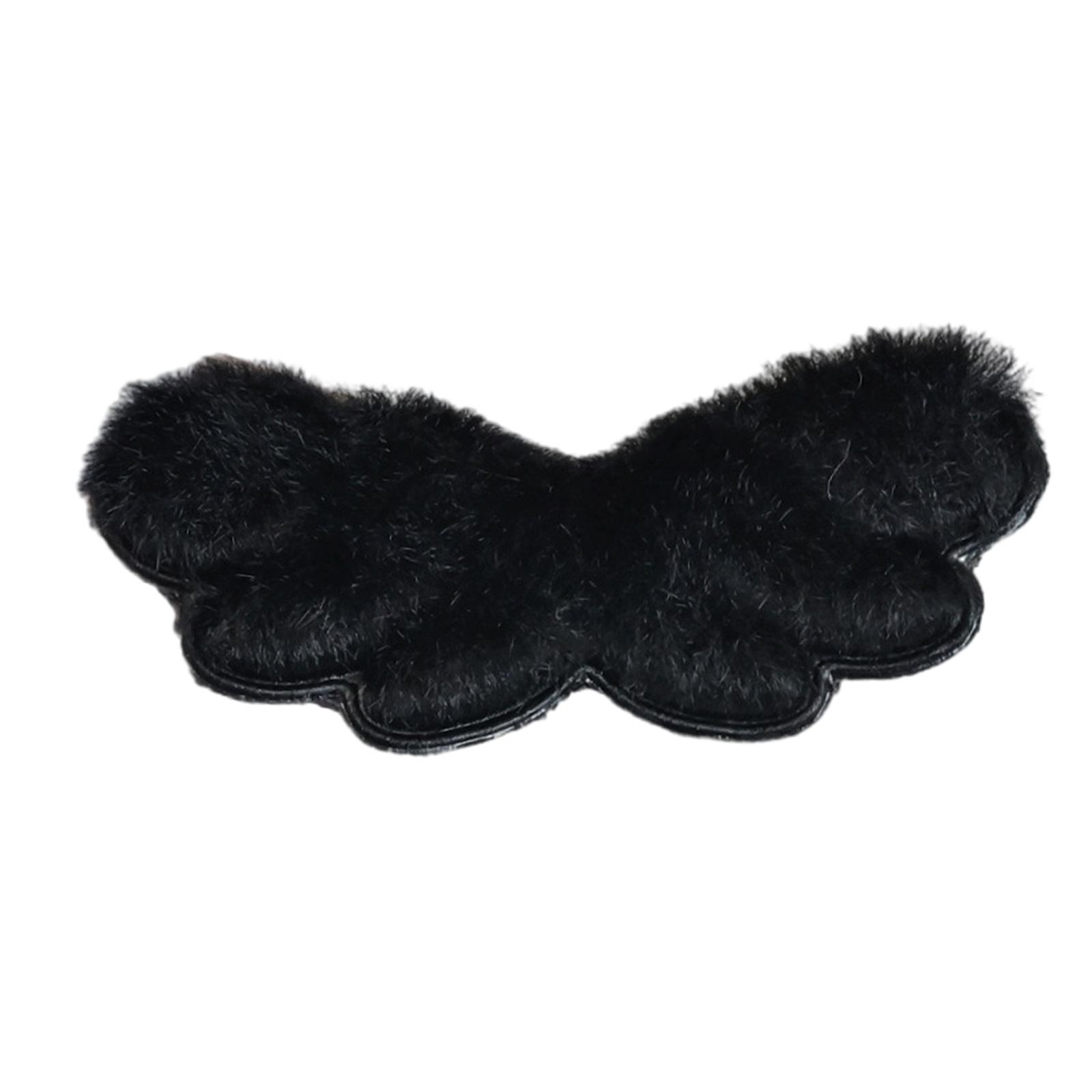 

Заколка для волос ручной работы, плюшевые аппликации в виде крыльев, аксессуары для повязки на голову, ювелирные изделия, одежда, шитье, украшения чёрный