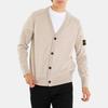 Stone Island V-Neck Single-Breasted Solid Color Raglan Long Sleeve Knit Sweater Men sweater Light-Brown 8115523B4-V0M97