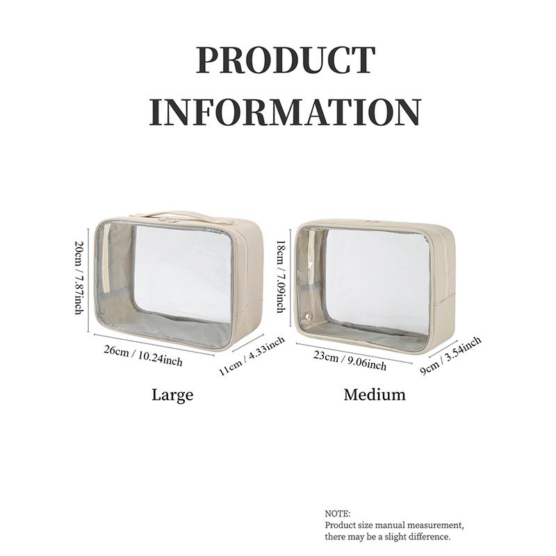 

Новая ПВХ прозрачная косметичка женская портативная большая емкость для мытья в ванной фитнеса плавания дорожная косметичка M