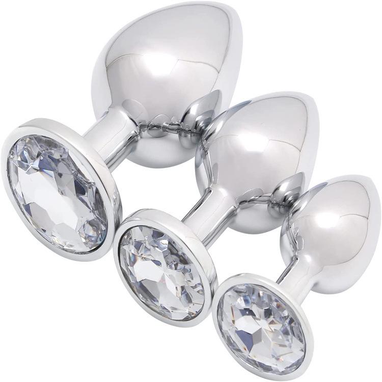 Aluminum Alloy Anal Dilator Set - Large, Medium, Small Sizes for Couples & SM Play