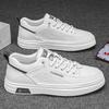 Fashion Summer PU Leather White Shoes Breathable Outdoor Sneakers Men Shoes Handmade Leather Shoes Casual Shoe Walking Shoes Men