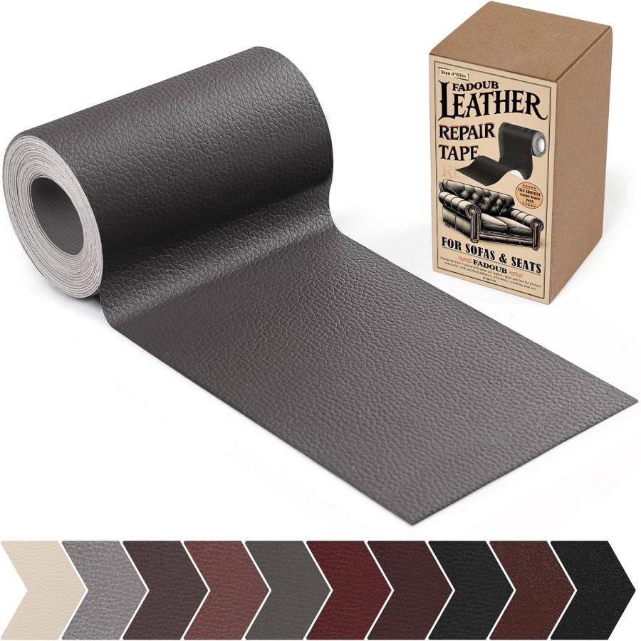 MIUSIE Läderreparationslapp Självhäftande Läderreparationstejp för Möbler, Vinylreparationstejp för Reparation av Vinyl, Soffa