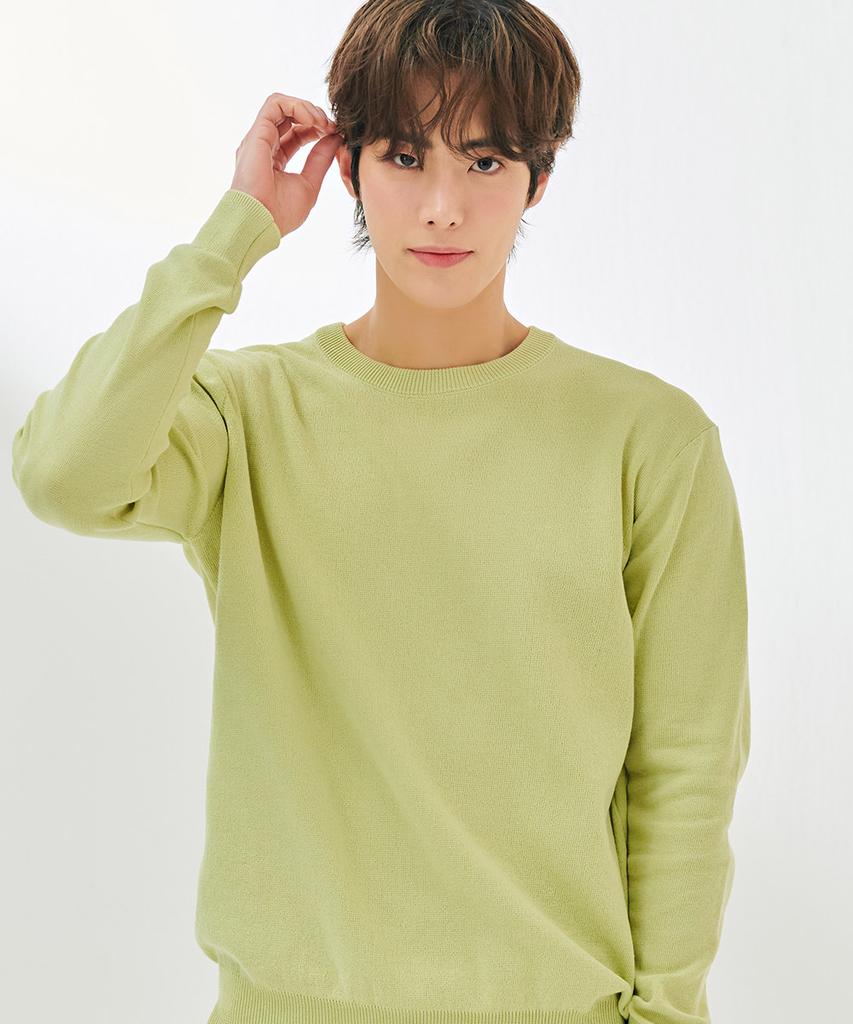 CHASECULT Men'S Modified Texture Round Sweater-Dark5211B0Y