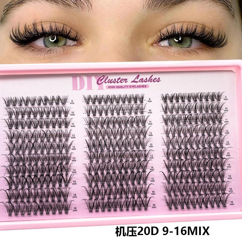 Flat False Eyelashes Stable Segmented Hairs 30P40P50P60P80P14 Rows Curled
